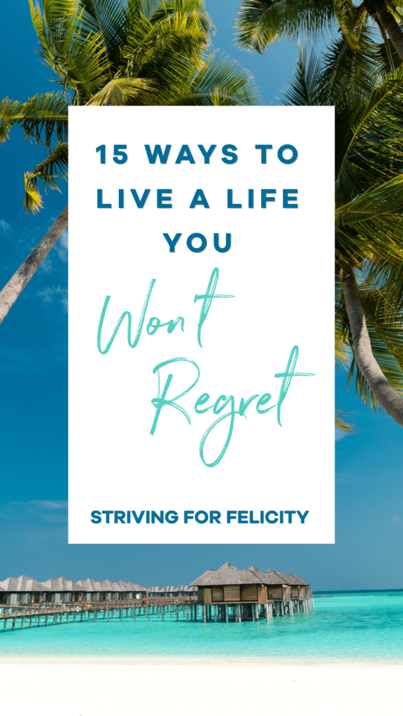 Ways To Live A Life You Won´t Regret Striving for Felicity 