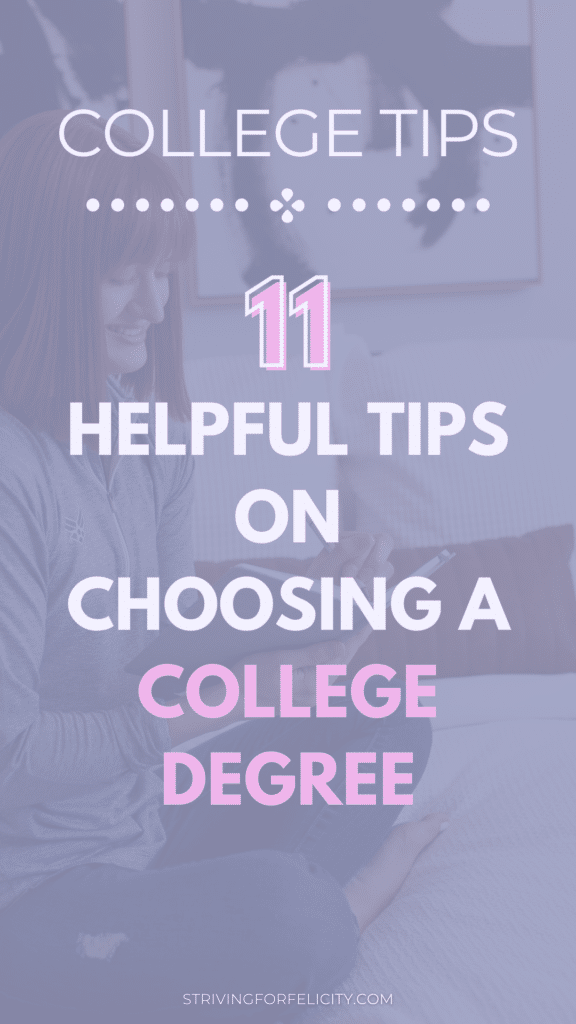 tips for choosing a college degree