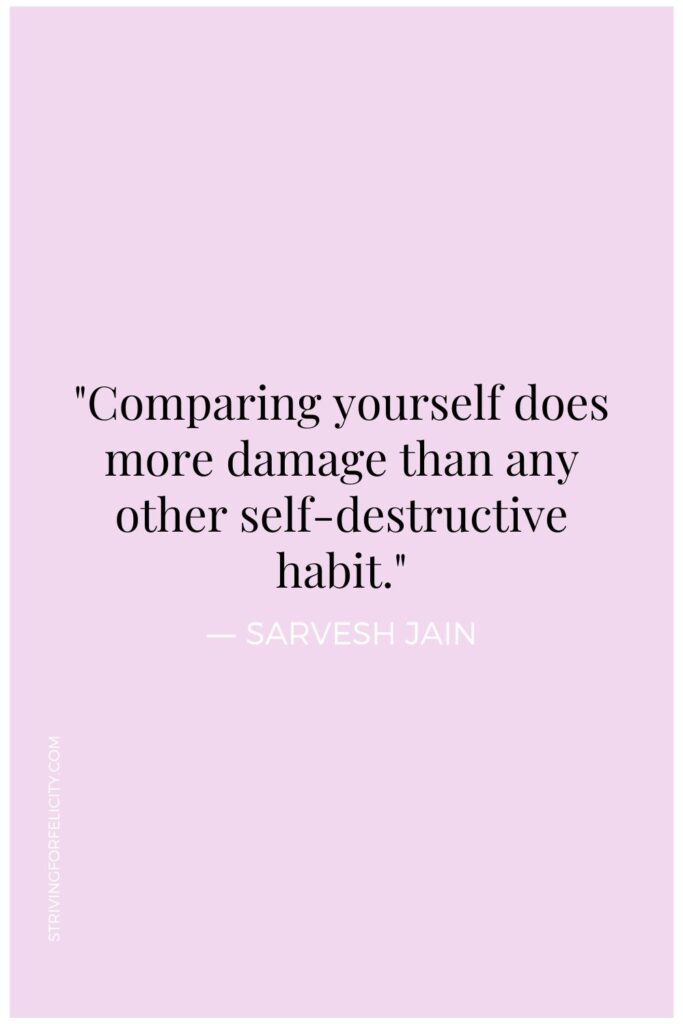 Quote About Comparison by Sarvesh Jain