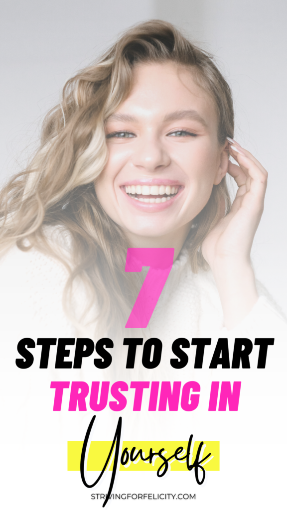 how to trust in yourself